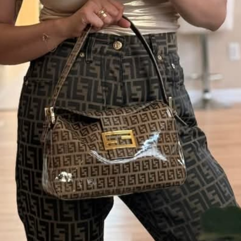 Fendi Brown Monogram Shoulder Bag